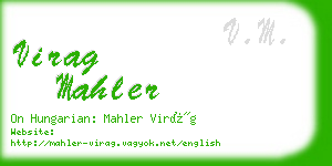 virag mahler business card